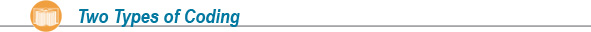 Two Types of Coding Document Coding: Two Types of Coding